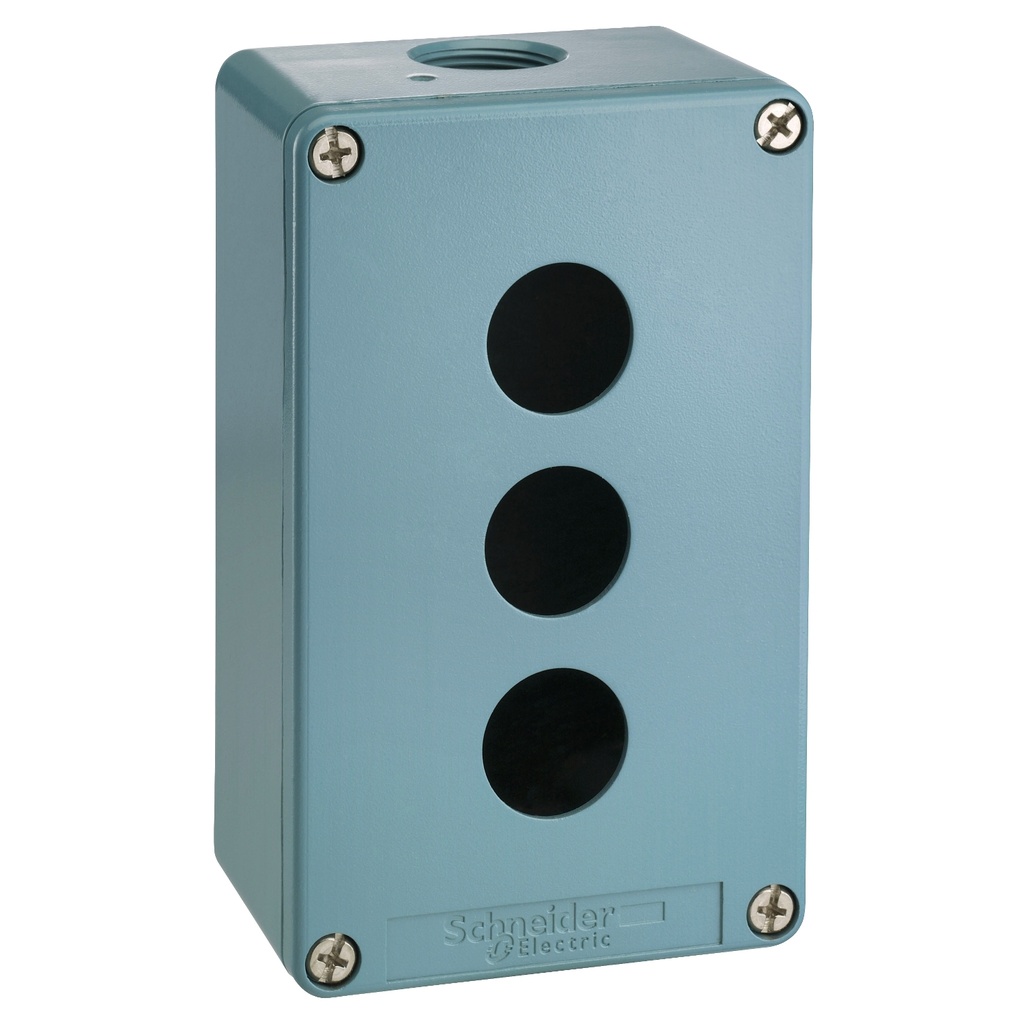 CAJA METÁLICA IP65 3 TALADROS DIÁMETRO 22,2 PROFUNDIDAD 49MM AZUL, SCHNEIDER ELECTRIC