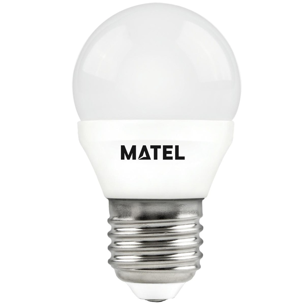 BOMBILLA LED ESFERICA  ALUM.E27 8W CÁLIDA/NEUTRA/FRIA, MATEL