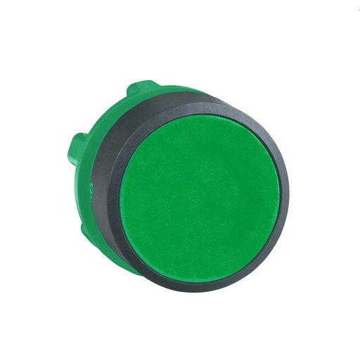 [ZB5AA3] CABEZA PULSADOR DIAMETRO 22 RASANTE VERDE EMBELLECEDOR PLASTICO, SCHNEIDER ELECTRIC