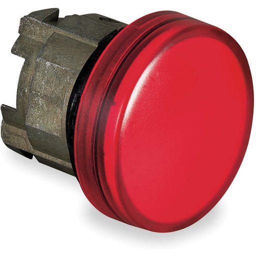 [ZB4BV043] CABEZA PILOTO LUMINOSO DIÁMETRO 22 REDONDA CON LENTE LISA ROJO, SCHNEIDER ELECTRIC