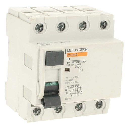 [24364] INTERRUPTOR AUTOMÁTICO MAGNETOTÉRMICO iC60N 4P 20A CURVA-C, MERLIN GERIN - SCHNEIDER ELECTRIC