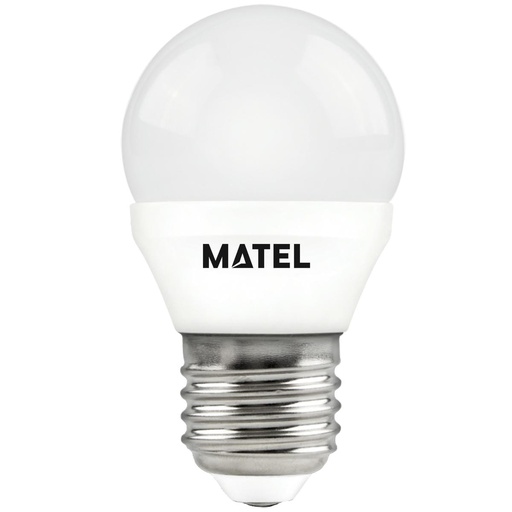 BOMBILLA LED ESFERICA ALUM.E27 3W CÁLIDA/NEUTRA/FRIA, MATEL  