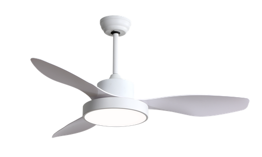 VENTILADOR DC HAYATE 48W 4080LM 3 ASP 39/54X120X120CM 3000-4000-6000K CONTROL REMOTO, BLANCO / MARRON / CUERO / NIQUEL / BLANCO/HAYA, FABRILAMP